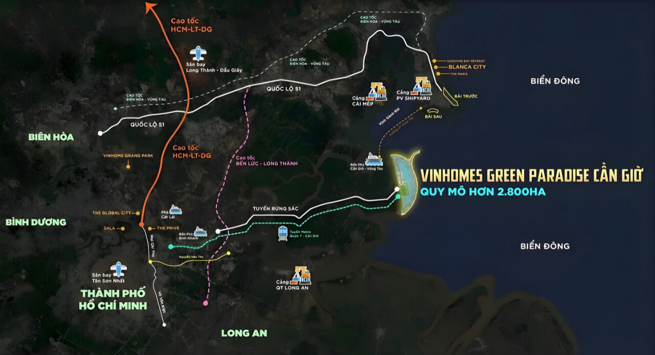 Vị trí Vinhomes Green Paradise