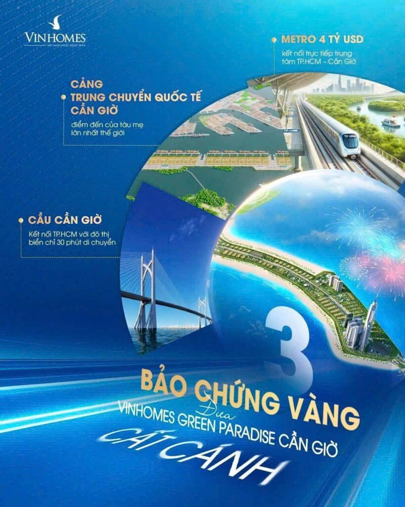 BỘ 3 BẢO CHỨNG VÀNG VINHOMES GREEN PARADISE