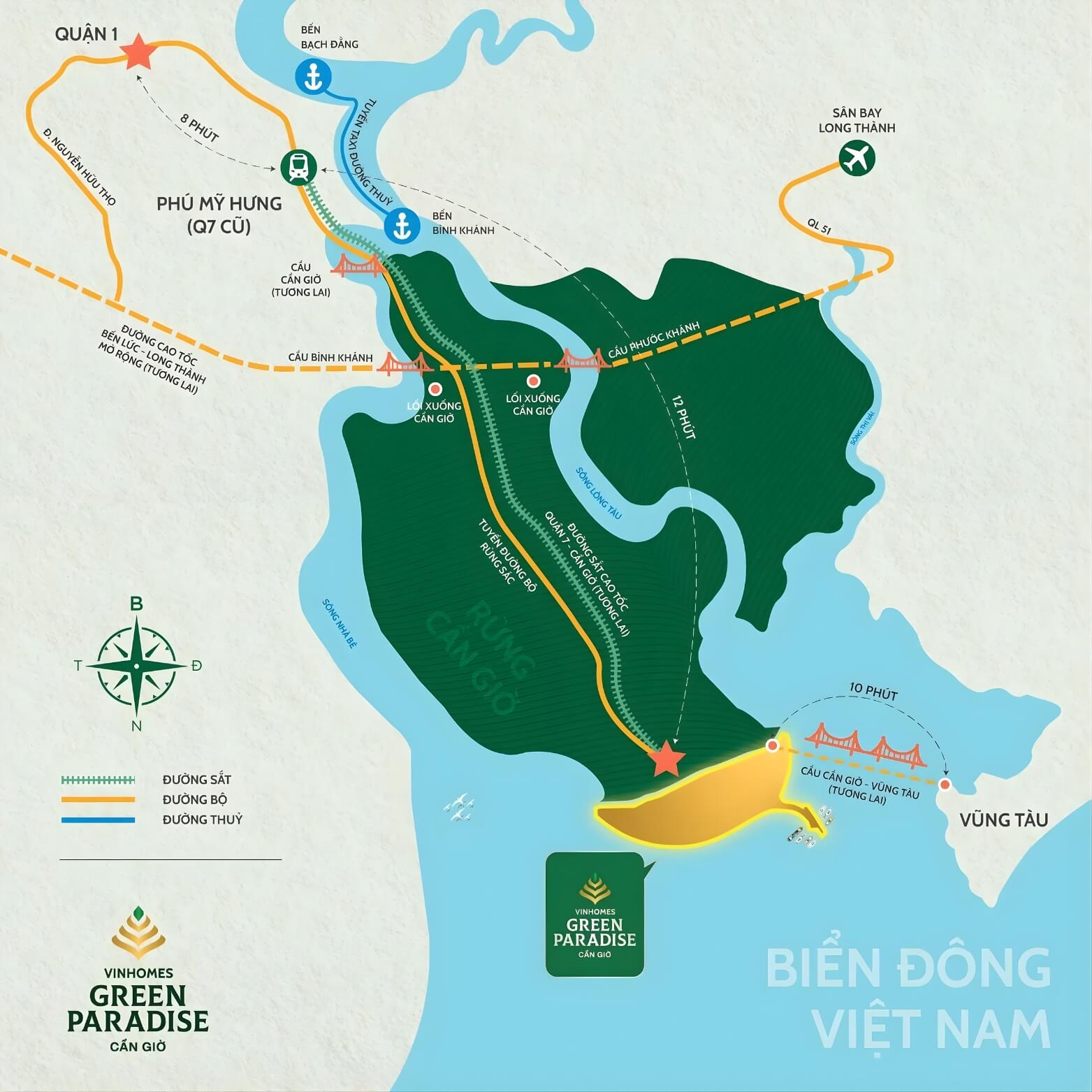 VỊ TRÍ VINHOMES GREEN PARADISE CẦN GIỜ