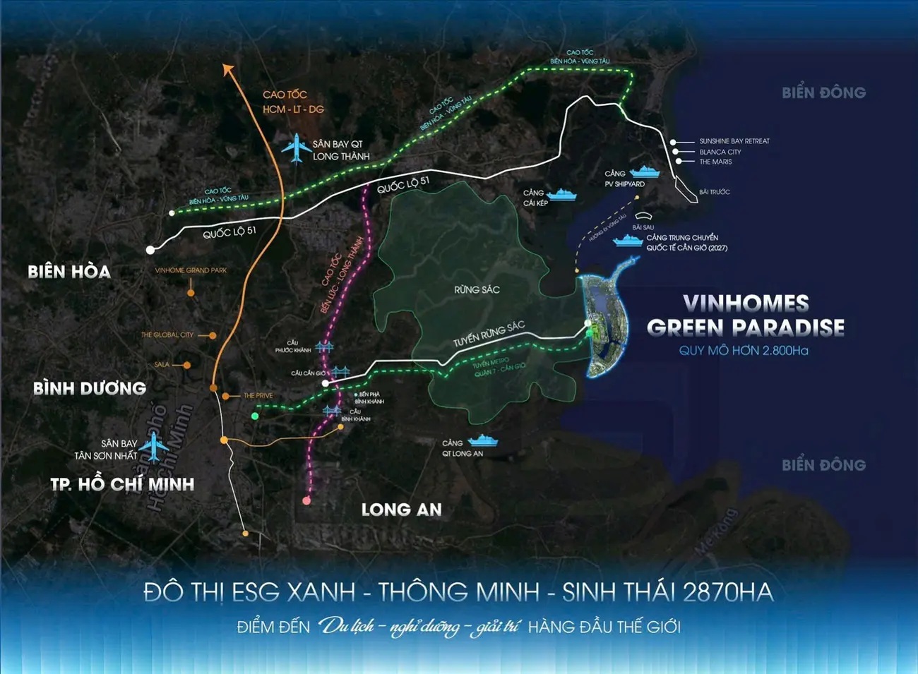 VỊ TRÍ CHIẾN LƯỢC VINHOMES GREEN PARADISE CẦN GIỜ